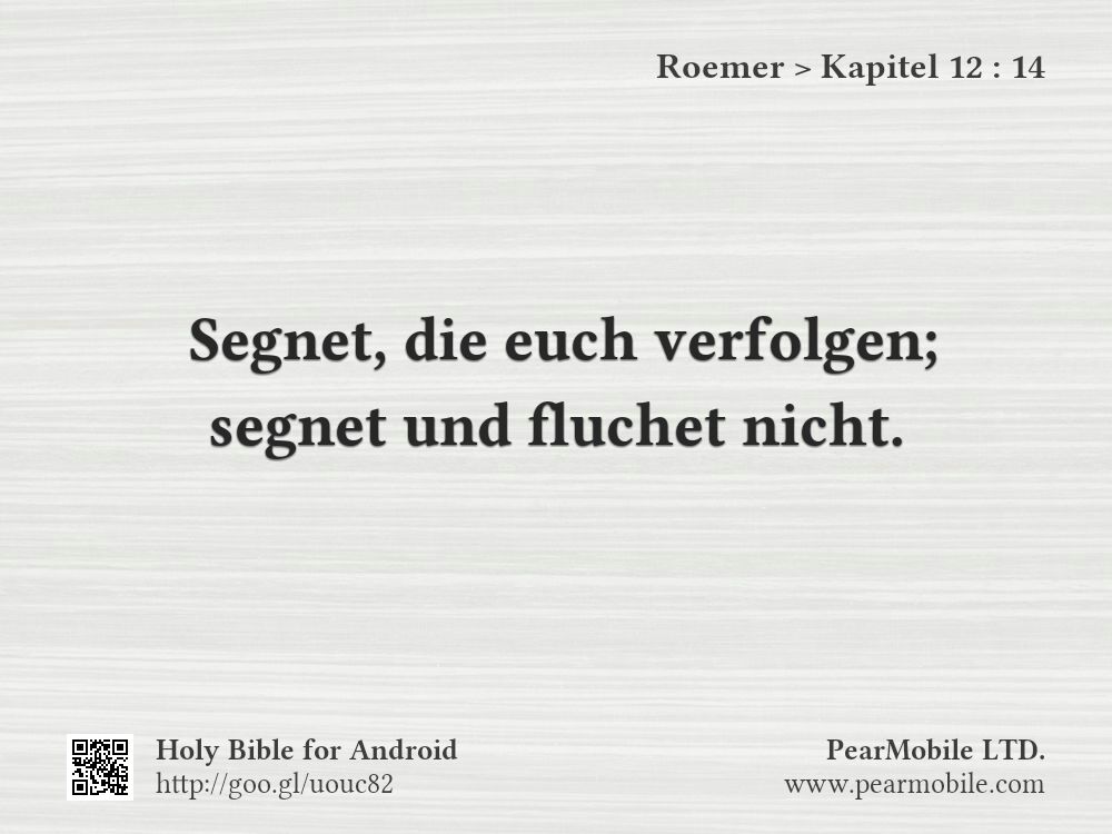 Roemer, Kapitel 12:14